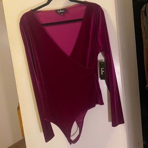 Suede bodysuit